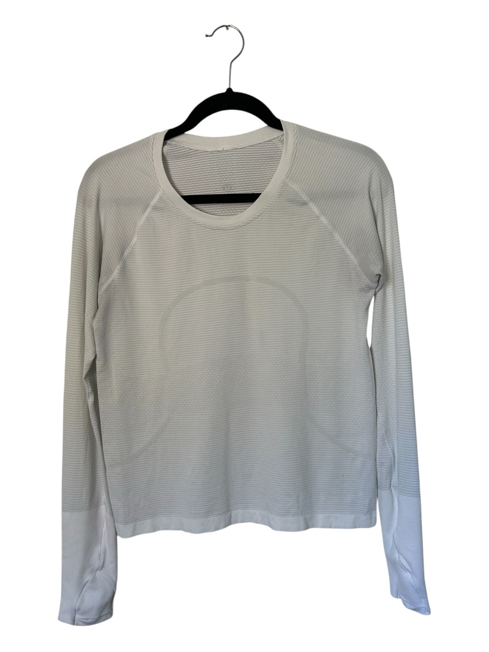 lululemon athletica Race Length Swiftly Tech White/Gray Long-Sleeve Top